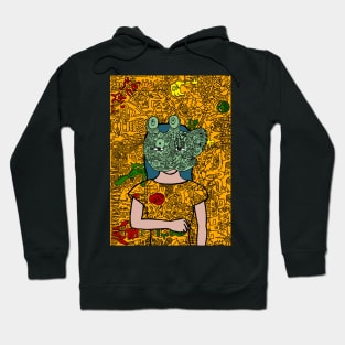 Dive into the World of Cryptopunks - A FemaleMask NFT with DoodleEye Color and Doodle Background Hoodie